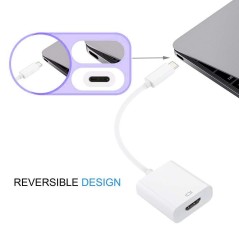 Type-C to HDMI Adapter Cable – 15 cm – For MacBook, Chromebook & More