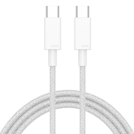 2 Meter USB-C til USB-C Hurtigopladningskabel – 100W | UltraShop