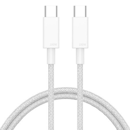 1 Meter USB-C til USB-C Hurtigopladningskabel – 100W | UltraShop