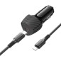 BOROFONE BZ31B PD30W Biloplader Sæt – Type-C til 8-Pin Kabel BOROFONE BZ31B PD30W Biloplader Sæt – Type-C til 8-Pin Kabel