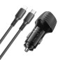 BOROFONE BZ31B PD30W Biloplader Sæt – Type-C til 8-Pin Kabel BOROFONE BZ31B PD30W Biloplader Sæt – Type-C til 8-Pin Kabel