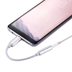 USB-C til 3,5mm Audio Adapter – 10 cm Vævet Kabel | UltraShop