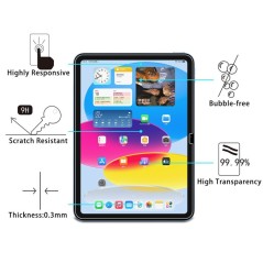 Skærmbeskytter til iPad 10. Generation (10,9" 2022) – 0,26mm 9H Hærdet Glas