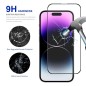 ENKAY Full Glue Skærmbeskytter til iPhone 16 Pro Max – Høj Aluminium Silikone Glas