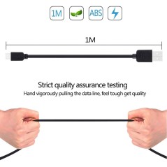 HAWEEL 1m Mikro-USB til USB Kabel – Hurtig Opladning & Data Sync (Sort) | UltraShop