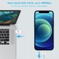 HAWEEL 25W USB-C til Lightning PD Hurtig Opladningskabel (3A, 2m, Hvid) – iPhone & iPad HAWEEL 25W USB-C til Lightning PD Hurtig Opladningskabel (3A, 2m, Hvid) – iPhone & iPad