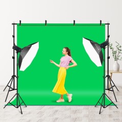 2 x 3m Foto Studio Baggrundsstativ med Krydsbjælke – Sort (Komplet Set) | UltraShop
