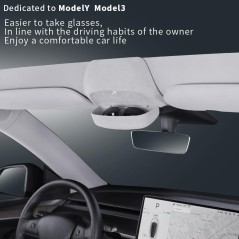 Multifunktionel Bilbrilleopbevaringsboks til Tesla Model 3 – Praktisk og Elegant Opbevaring