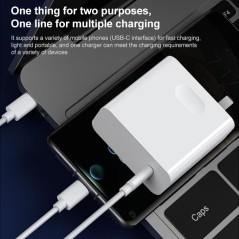 Hurtigopladningskabel 65W – Dual Type-C Interface – 2 Meter – Huawei MateBook Laptop