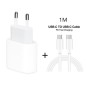 20W USB-C Hurtigoplader til iPhone / Android (USB-C til USB-C) – 1 meter