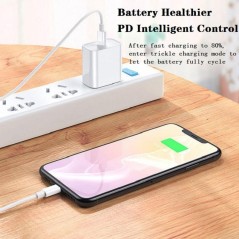 20W USB-C Travel Charger with 1m USB-C to 8-Pin Cable – Fast Charging | UltraShop