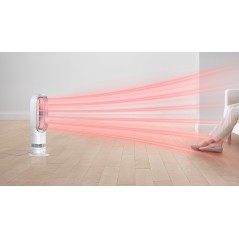 Dyson Hot+Cool Jet Focus AM09 – Effektiv Gulvstående Opvarmer & Køleblæser i Sølv/Hvid – Varenr. 5025155088289