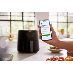 Philips Essential HD9280 Airfryer XL - 2000W Mørk Sølv/Sort | Sundere Frituremadning!