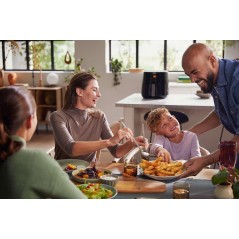 Philips Essential HD9280 Airfryer XL - 2000W Mørk Sølv/Sort | Sundere Frituremadning!