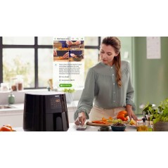 Philips Essential HD9280 Airfryer XL - 2000W Mørk Sølv/Sort | Sundere Frituremadning!