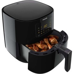 Philips Essential HD9280 Airfryer XL - 2000W Mørk Sølv/Sort | Sundere Frituremadning!