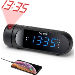 DENVER CPR-700 Clock-radio Sort – Elegant Design, Fantastisk Lyd & Funktionelle Smart Features!