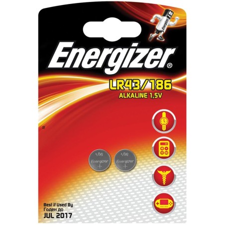 Energizer ALKALINE LR43/186 2PK