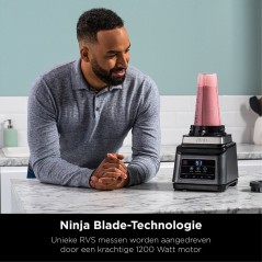 Ninja BN750EU Blender - 3 Auto-iQ-funktioner i Sort/Sølv - Kraftfuld & Innovativ Blender til Perfekte Resultater!