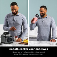 Ninja BN750EU Blender - 3 Auto-iQ-funktioner i Sort/Sølv - Kraftfuld & Innovativ Blender til Perfekte Resultater!