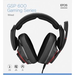 Køb Sennheiser GSP 600 Kabling Headset - Sort/Rød | Fantastisk lydkvalitet og komfort!