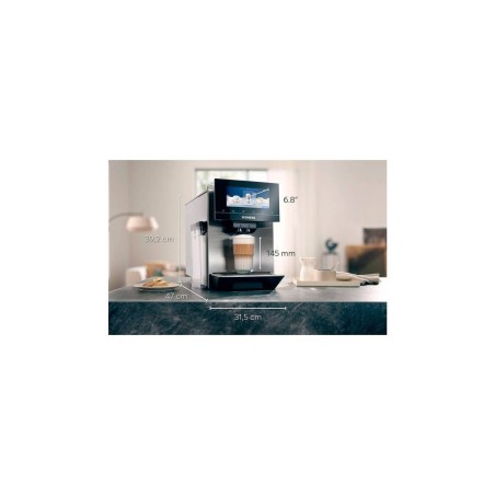 Siemens EQ900 TQ903D03 Automatisk Kaffemaskine i Rustfrit Stål - Nyd Professionel Kaffeoplevelse Hjemme!