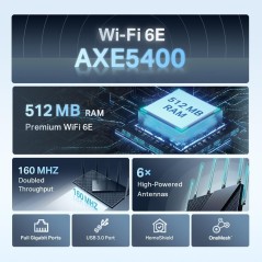 TP-Link Archer AXE75 V1 Trådløs Router - Lynhurtig Internetforbindelse til Hjemmet!