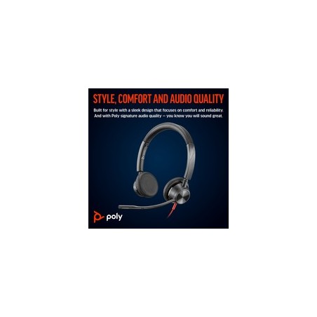 Køb Poly Blackwire 3325 Kabling Headset Sort - Komfortabelt, Professionelt & Stilfuldt!