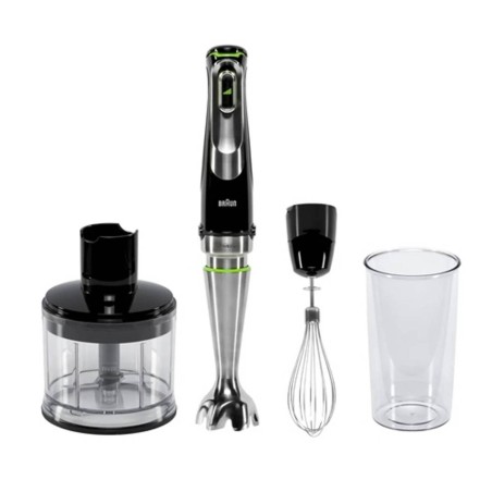 Braun Multiquick 9 MQ 9135XI Stavblender Premium - Sort/Børstet Rustfrit Stål | Effektiv og Elegant Køkkenhjælp til Din Madlavni