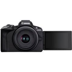 Canon EOS R50 + RF-S 18-45mm F4.5-6.3 IS STM - Sort, Perfekt Kamera til Kreative Øjeblikke!
