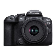 Canon EOS R10 Sort Digitalkamera med RF-S 18-45mm F4.5-6.3 IS STM Objektiv - Perfekt til Kreative Fotografer! Varenr: 4549292189