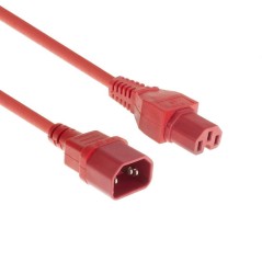 MicroConnect Red power cable C14 to C15,