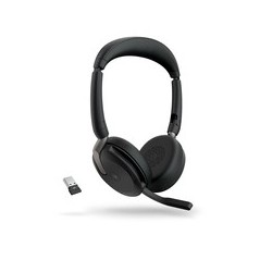 Jabra Evolve2 65 Flex MS Stereo Trådløs Headset - Komfortabelt design, optimal lydkvalitet, sort | Varenr. 5706991029093