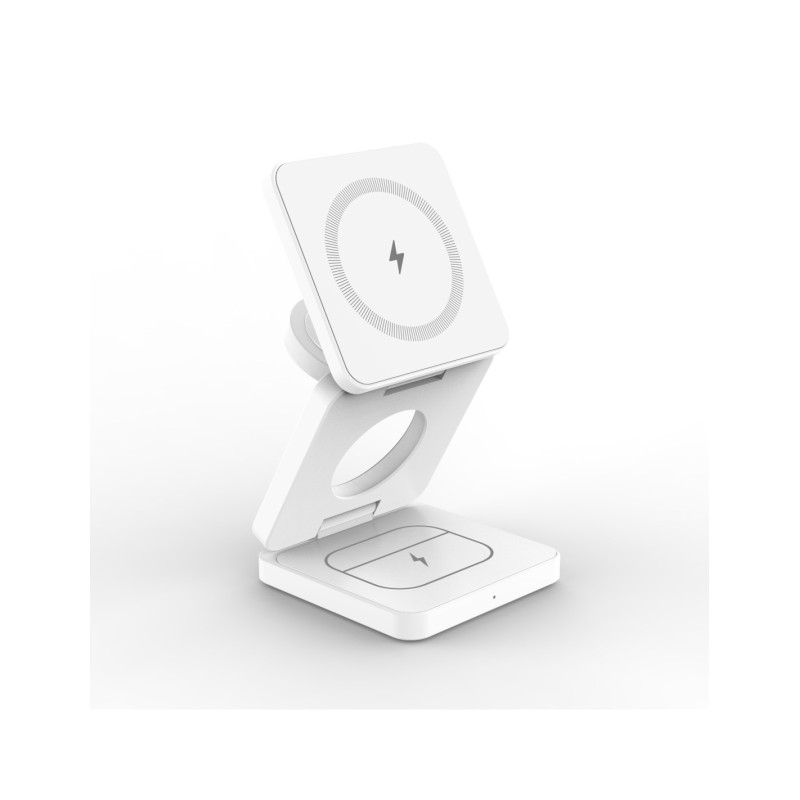30W 3 in 1 Wireless Qi1 Charger - White