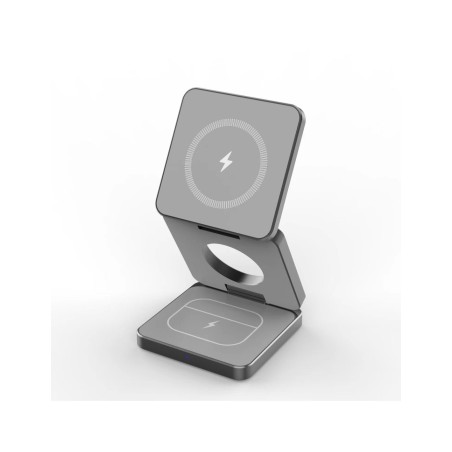 30W 3 in 1 Wireless Qi1 Charger - Gray