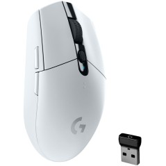 Logitech G305 Optisk Trådløs Mus - Perfekt Præcision i Hvid | Varenr. 5099206077843