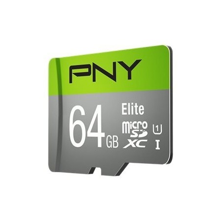 PNY Elite microSDXC 64GB 100MB/s - Hurtig og Pålidelig Lagerplads til Dine Enheder!