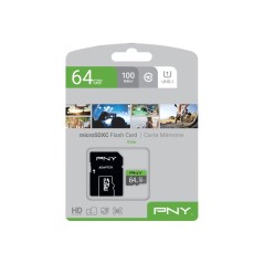 PNY Elite microSDXC 64GB 100MB/s - Hurtig og Pålidelig Lagerplads til Dine Enheder!