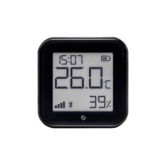 Shelly H&T 3. Gen Temperatur- og fugtigheds sensor med display Sort