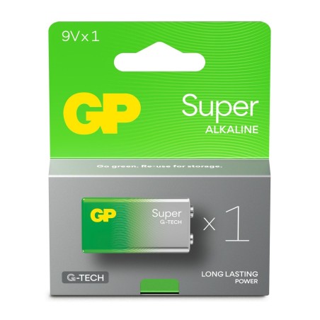 GP SUPER ALKALINE 9V Batteri - Optimal Ydeevne og Lang Levetid | Varenummer 151426