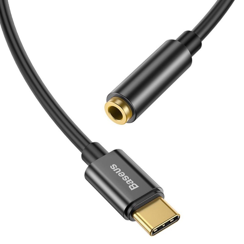 Baseus L54 USB-C til 3.5mm Jack adapter sort Baseus L54 USB-C til 3.5mm Jack adapter sort
