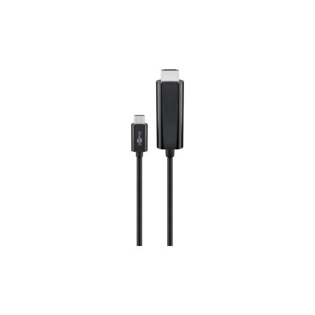 Goobay HDMI han - USB-C han 18 m | Kvalitetskabler til Optimal Forbindelse - Varenummer: 4040849775284
