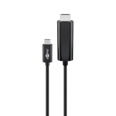 Goobay HDMI han - USB-C han 18 m | Kvalitetskabler til Optimal Forbindelse - Varenummer: 4040849775284