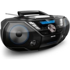 Philips CD Soundmachine AZB798T Boombox Sort Sølv