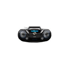 Philips CD Soundmachine AZB798T Boombox - Sort/Sølv | Kraftfuld lyd og stilfuldt design!