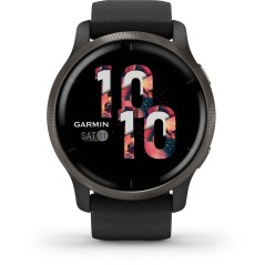 Garmin Venu 2 45 mm Sort Sportsur - Den Perfekte Træningspartner med Avancerede Funktionen