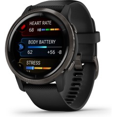 Garmin Venu 2 45 mm Sort Sportsur - Den Perfekte Træningspartner med Avancerede Funktionen