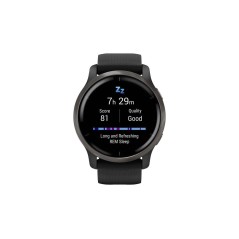 Garmin Venu 2 45 mm Sort Sportsur - Den Perfekte Træningspartner med Avancerede Funktionen