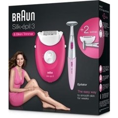 BRUNO Hindbrpinkhvid Epilator 3-420 - Effektiv hårfjerning til silkeagtig glat hud!