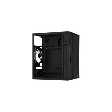 AeroCool CS-107-A-BK-v2 Trn Micro ATX Kabinet - Ingen Strømforsyning - Stilfuld Sort Design til Optimal Køling!